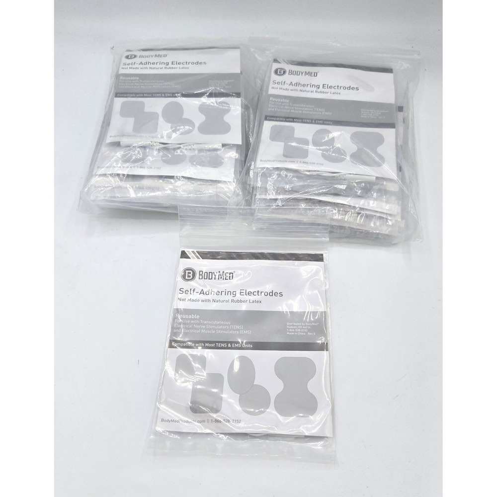 20 (4 Packs) BodyMed‎ Self Adhering Electrodes TENS EMS Units 2" x 2" Square